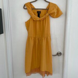 Beautiful Poleci Silk Dress in yellow silk